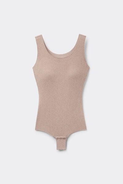 Brown Invisible Therm Vest-Style Bodysuit, 5701_813Z, medium