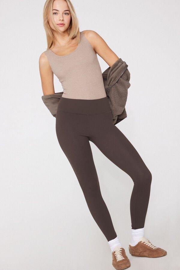 Brown Invisible Therm Vest-Style Bodysuit, 5701_813Z, large image number 2