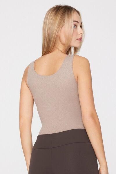 Brown Invisible Therm Vest-Style Bodysuit, 5701_813Z, large image number 5