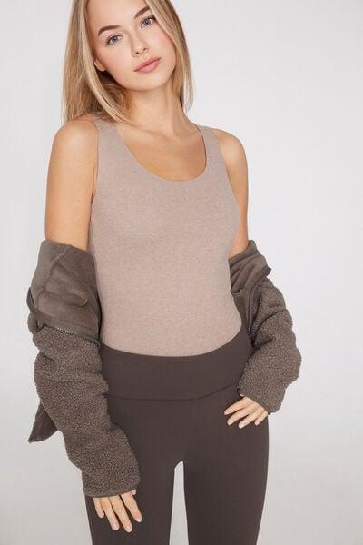 Brown Invisible Therm Vest-Style Bodysuit, 5701_813Z, large image number 10