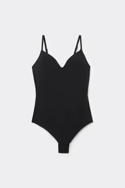 BLACK 2 in 1 Natural Lifting Bandeau Bra Body, Black, large image number 4