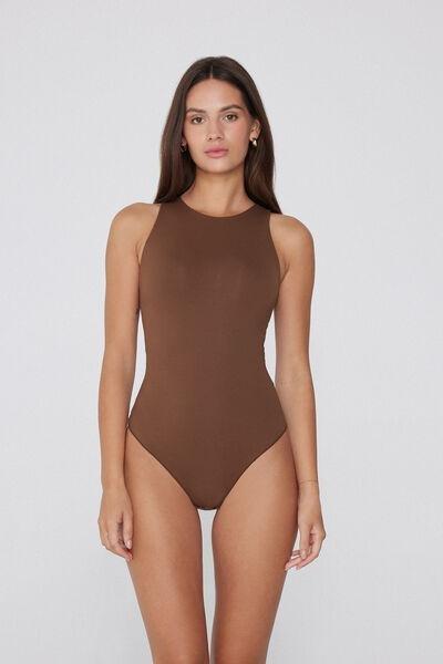Caramel Light Touch Two In One Bra Bodysuit, , large image number 0