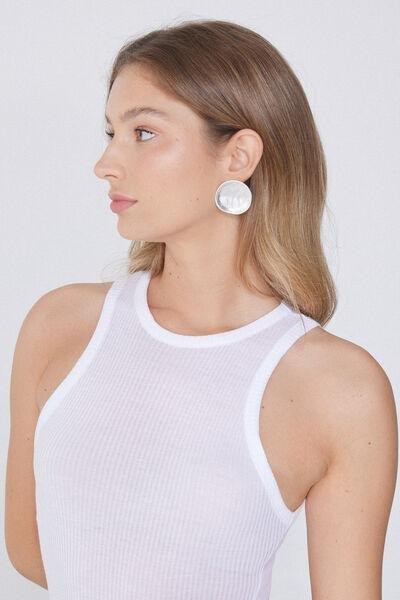 White Ultralight Ribbed Bodysuit, White, large image number 3
