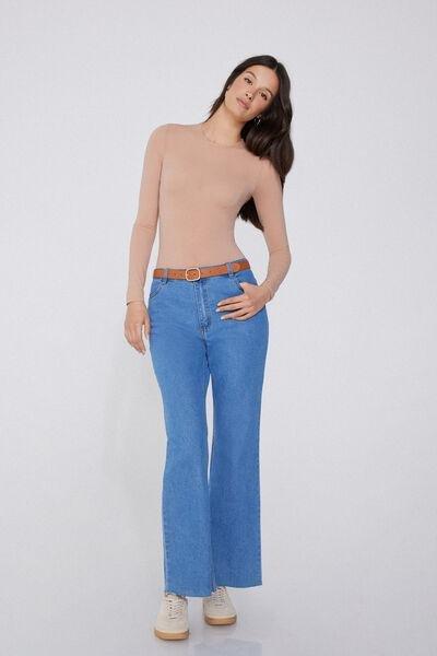 Beige Long-Sleeved Bodysuit, , large image number 1