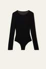 Tezenis - Black Long-Sleeved Merino Wool Body, Women