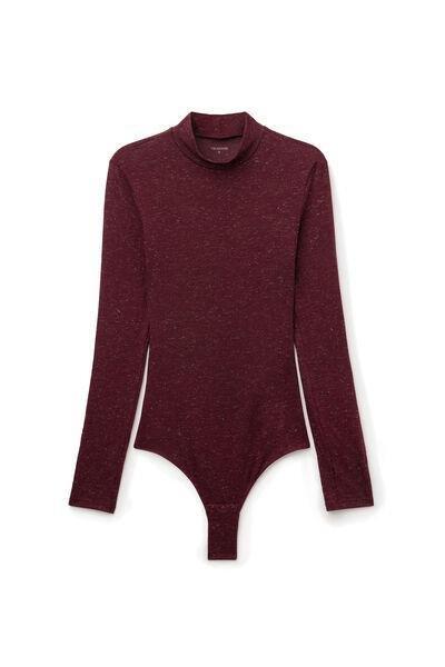 PRECIOUS RUBY/ARGENTO Long-Sleeved Lamأ&copy; Merino Wool and Viscose Body, 5701_794Z, medium