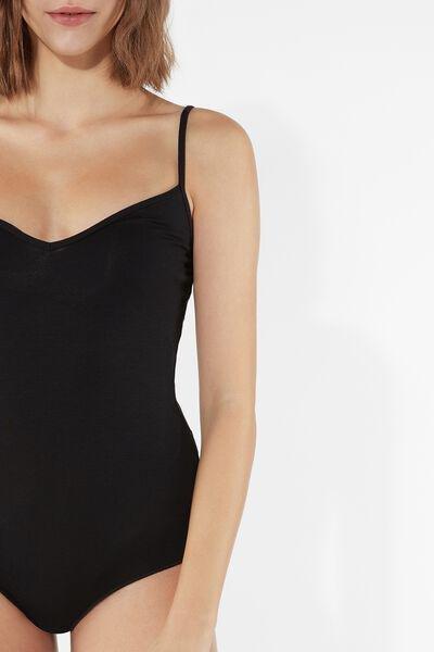 Black Viscose Bodysuit, , large image number 3