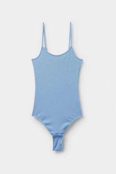 Blue Ribbed Bodysuit, , large image number 4