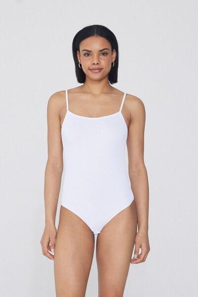 White Lounge Retreat Bodysuit, White, large image number 1