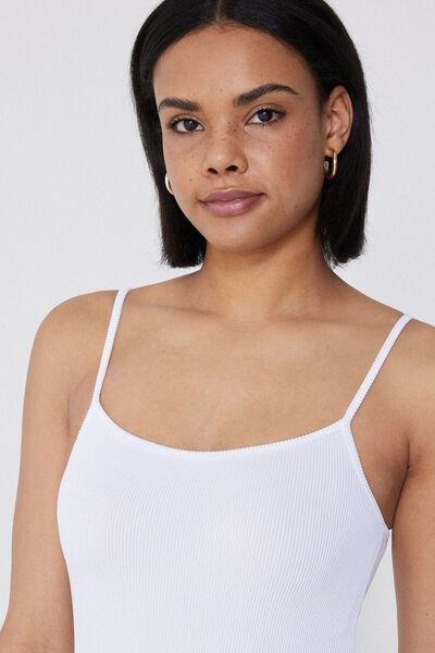 White Lounge Retreat Bodysuit, White, large image number 3