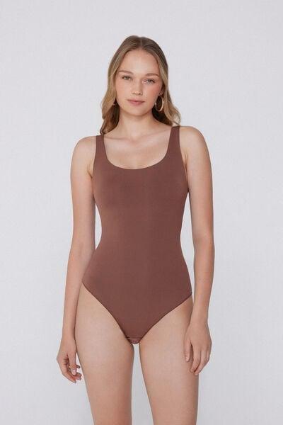 Caramel Light Touch Wide Shoulder Straps Bodysuit, , large image number 0