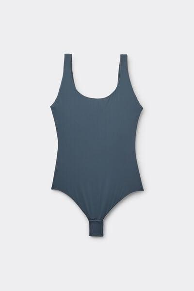 Grey Light Touch Wide Shoulder Straps Bodysuit, , large image number 3