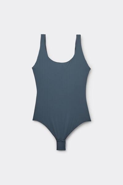 Grey Light Touch Wide Shoulder Straps Bodysuit, 5701_731Y, large image number 4