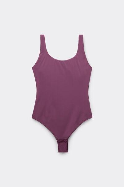 Pink Light Touch Wide Shoulder Straps Bodysuit, 5701_748Y, large image number 4