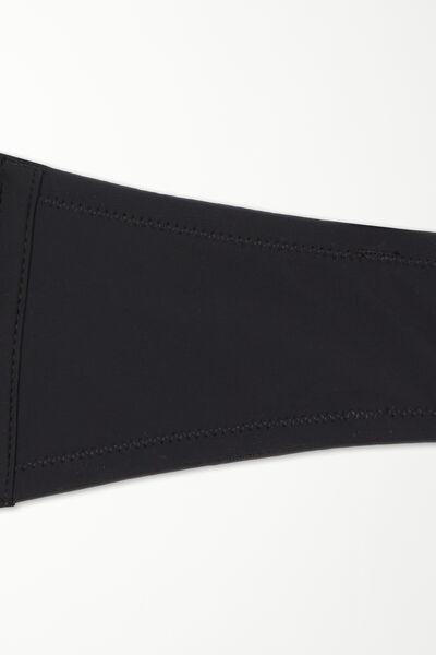 Black Padded Low-Cut Bandeau Bra, , large image number 5