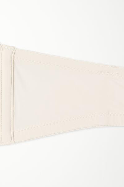 Cream Padded Low-Cut Bandeau Bra, , large image number 5