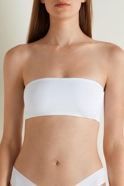 Tezenis White Sydney Microfibre Bandeau Bra Top