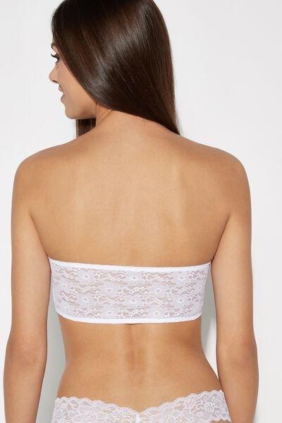 White Sydney Bandeau Bra Top, White, large image number 2