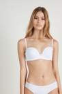 WHITE New York Padded Bandeau Bra in Microfibre