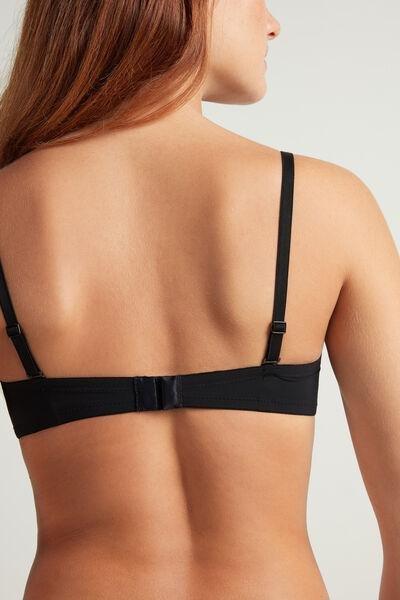 Black Padded Bandeau Bra, , large image number 2