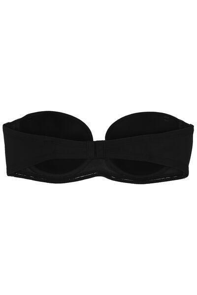 Black Padded Bandeau Bra, , large image number 5