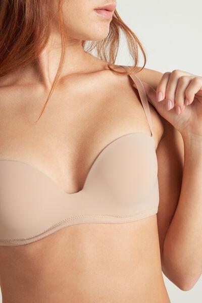 Beige New York Padded Bandeau Bra, , large image number 3