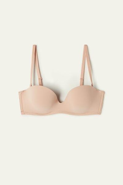 Beige New York Padded Bandeau Bra, , large image number 4
