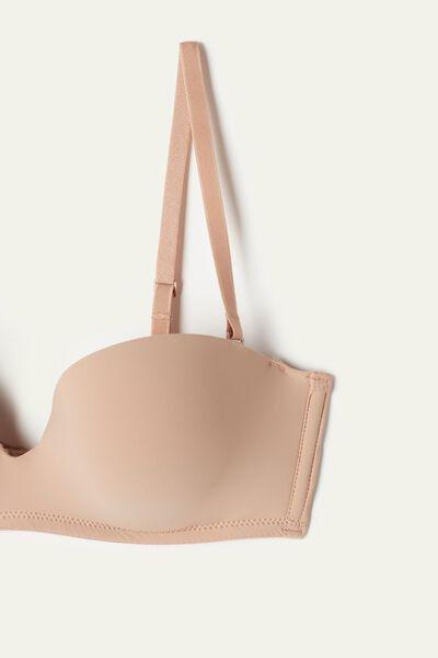 Beige New York Padded Bandeau Bra, Natural Blush, large image number 7