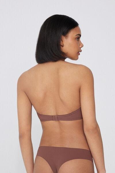 Caramel Padded Bandeau Lace Bra, 5701_304Y, large image number 2