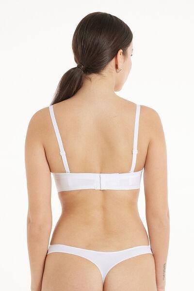 White Full Coverage Bandeau Bra, , large image number 2