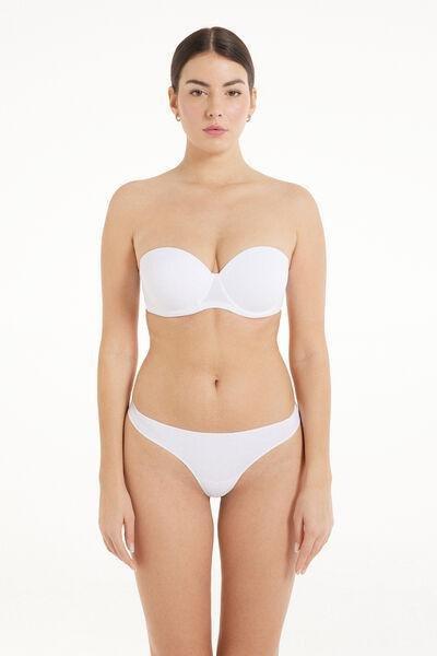 White Full Coverage Bandeau Bra, , large image number 3