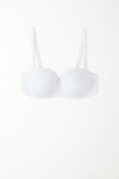 White Full Coverage Bandeau Bra, , large image number 4