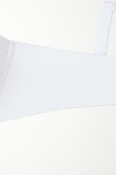 White Full Coverage Bandeau Bra, White, large image number 5