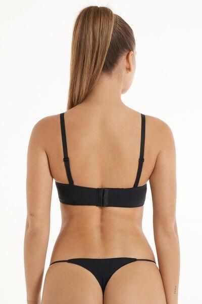 Black Full Coverage Bandeau Bra, , large image number 2