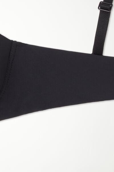 Black Full Coverage Bandeau Bra, Black, large image number 5