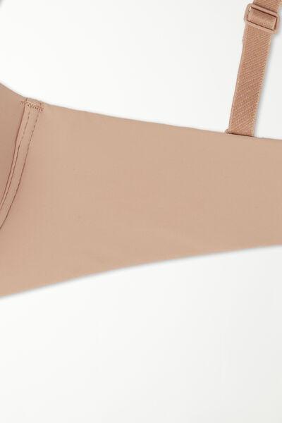 Beige Full Coverage Bandeau Bra, , large image number 5