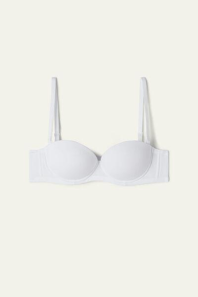 White Madrid Bandeau Bra, Women, , large image number 4
