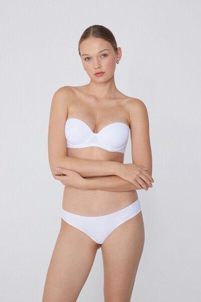 White Madrid Bandeau Bra, White, large image number 8