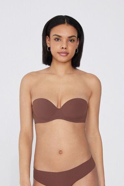 Caramel Madrid Super Padded Bandeau Lace Bra, 5701_304Y, large image number 1