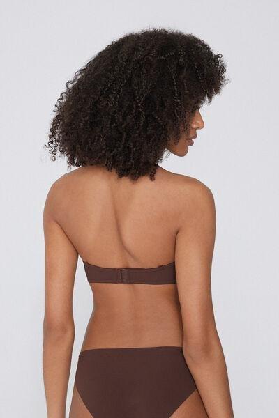 Brown Strapless Padded Bra, 5701_830W, large image number 1