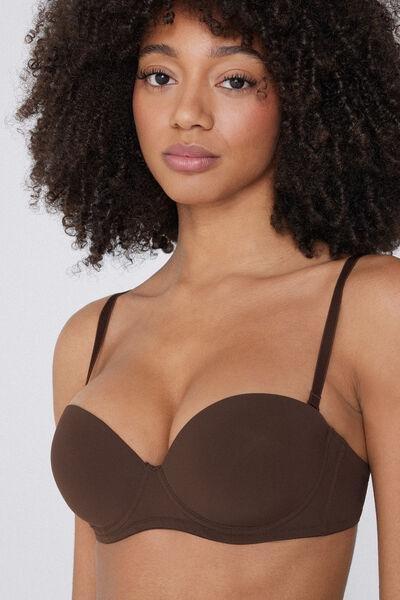 Brown Strapless Padded Bra, 5701_830W, large image number 2