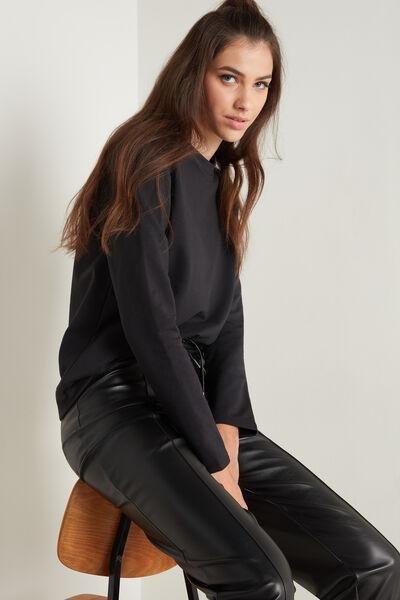 BLACK Long-Sleeved Thermal Top, , large image number 0