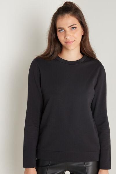 BLACK Long-Sleeved Thermal Top, , large image number 1