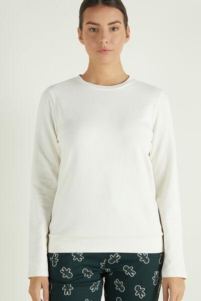 White Long-Sleeved Thermal Top, , large image number 0