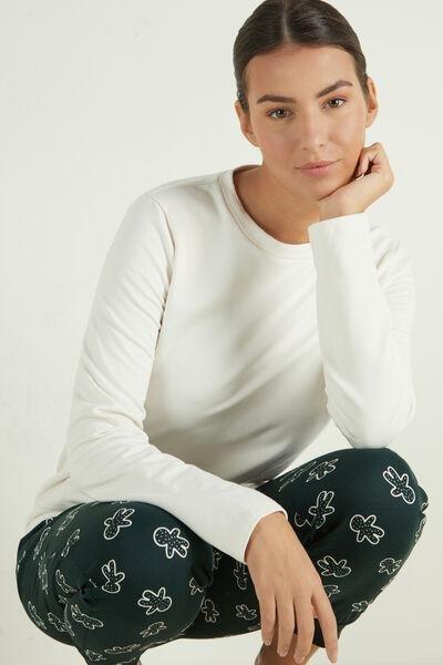 White Long-Sleeved Thermal Top, , large image number 1