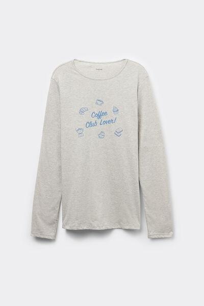 Grey Printed Cotton Top, , large image number 4