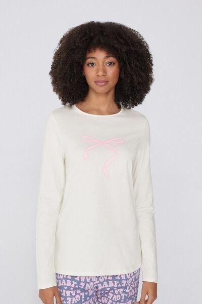 White Printed Cotton Top, , medium