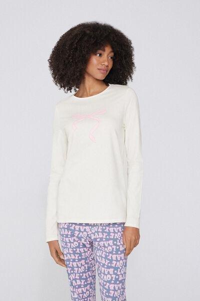 White Printed Cotton Top, , large image number 1