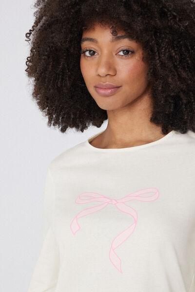 White Printed Cotton Top, , large image number 3