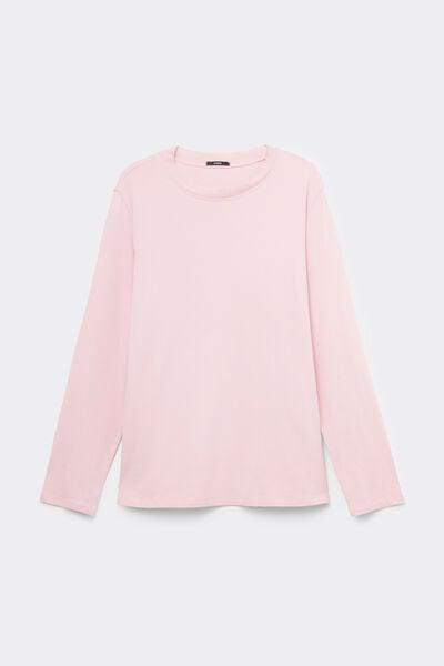 Pink Long Sleeve Modal Top, 5701_482Z, large image number 0